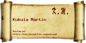 Kukula Martin névjegykártya