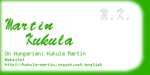 martin kukula business card